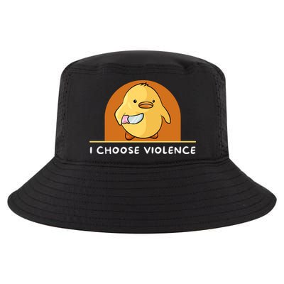 I Choose Violence Funny Duck With Knife Cool Comfort Performance Bucket Hat
