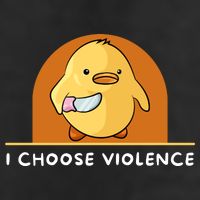 I Choose Violence Funny Duck With Knife Cool Comfort Performance Bucket Hat