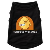 I Choose Violence Funny Duck With Knife Doggie Tank