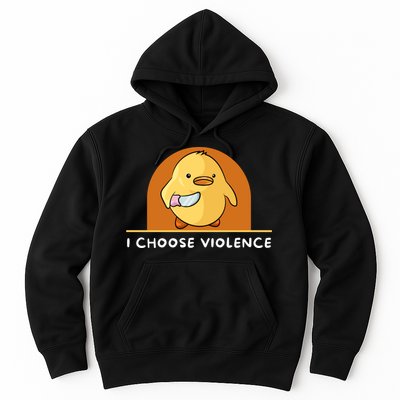 I Choose Violence Funny Duck With Knife Hoodie