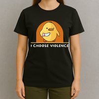 I Choose Violence Funny Duck With Knife T-Shirt