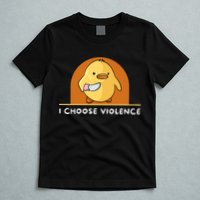 I Choose Violence Funny Duck With Knife T-Shirt