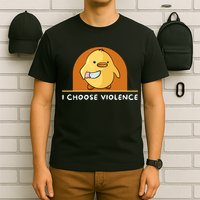 I Choose Violence Funny Duck With Knife T-Shirt