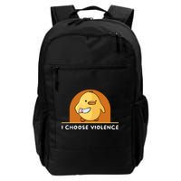 I Choose Violence Funny Duck With Knife Backpack