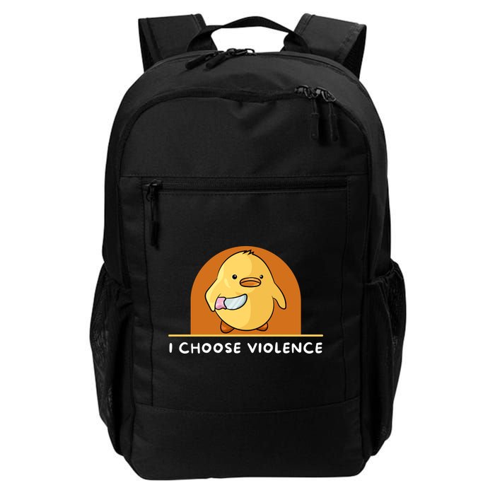 I Choose Violence Funny Duck With Knife Backpack
