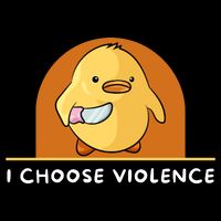 I Choose Violence Funny Duck With Knife 7-Panel Snapback Hat