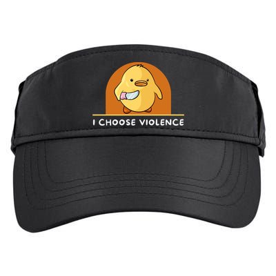 I Choose Violence Funny Duck With Knife Adult Drive Performance Visor