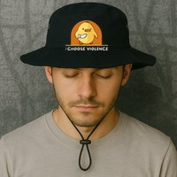 I Choose Violence Funny Duck With Knife Bucket Hat