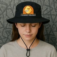 I Choose Violence Funny Duck With Knife Bucket Hat