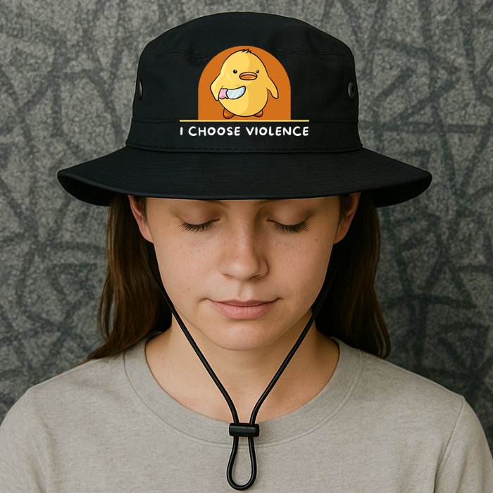 I Choose Violence Funny Duck With Knife Bucket Hat