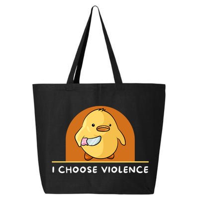 I Choose Violence Funny Duck With Knife 25L Jumbo Tote