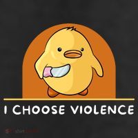 I Choose Violence Funny Duck With Knife 25L Jumbo Tote