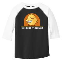 I Choose Violence Funny Duck With Knife Toddler Fine Jersey T-Shirt