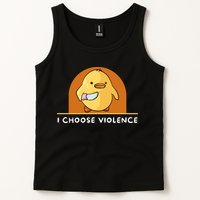 I Choose Violence Funny Duck With Knife Tank Top