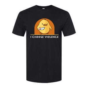 I Choose Violence Funny Duck With Knife Softstyle CVC T-Shirt