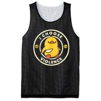 I Choose Violence Funny Duck Holding Knife  Mesh Reversible Basketball Jersey Tank