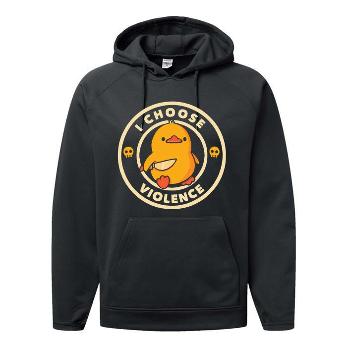 I Choose Violence Duck Performance Fleece Hoodie