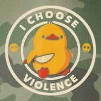 I Choose Violence Funny Duck Legacy Tie Dye Trucker Hat