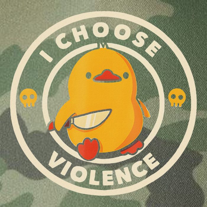 I Choose Violence Funny Duck Legacy Tie Dye Trucker Hat