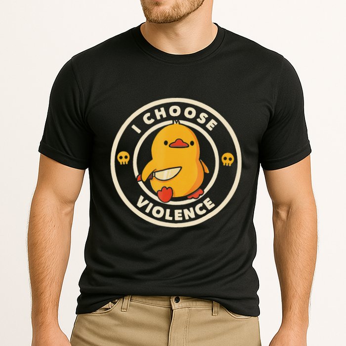 I Choose Violence Funny Duck Performance Shirt