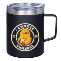 I Choose Violence Funny Duck 12oz Stainless Steel Coffee Mug
