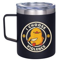 I Choose Violence Funny Duck 12oz Stainless Steel Coffee Mug