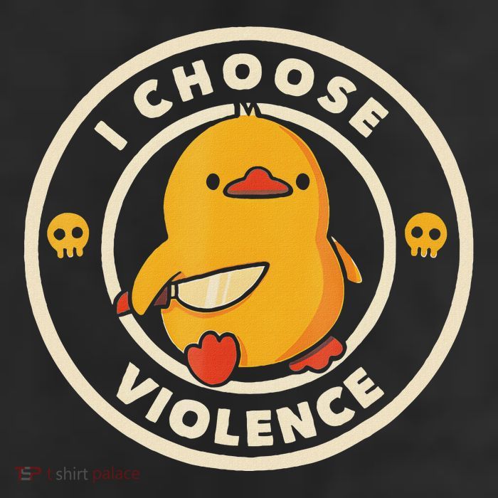 I Choose Violence Funny Duck 25L Jumbo Tote