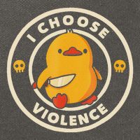 I Choose Violence Funny Duck Cotton Canvas Backpack