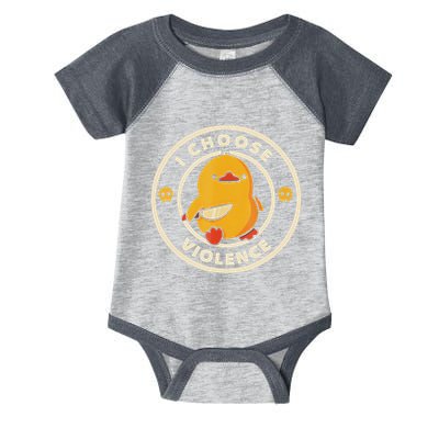 I Choose Violence Funny Duck Infant Baby Jersey Bodysuit