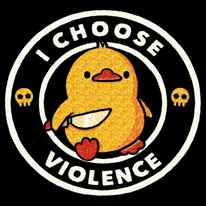 I Choose Violence Funny Duck Sayings Duck Animals Bucket Hat