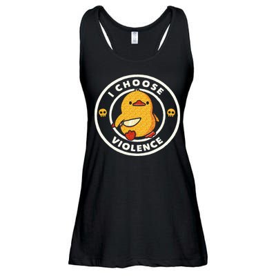 I Choose Violence Funny Duck Sayings Duck Animals Ladies Essential Flowy Tank