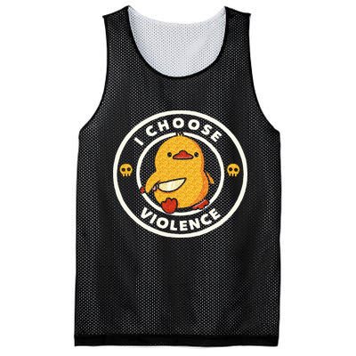 I Choose Violence Funny Duck Sayings Duck Animals Mesh Reversible Basketball Jersey Tank
