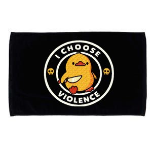 I Choose Violence Funny Duck Sayings Duck Animals Microfiber Hand Towel