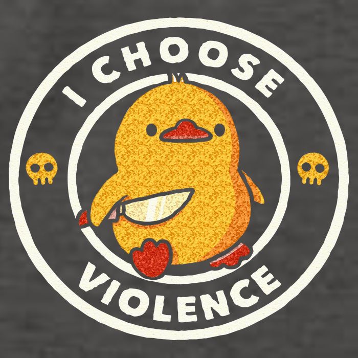 I Choose Violence Funny Duck Sayings Duck Animals Vector Backpack