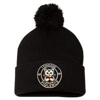 I Choose Violence Cat Pom Pom 12in Knit Beanie