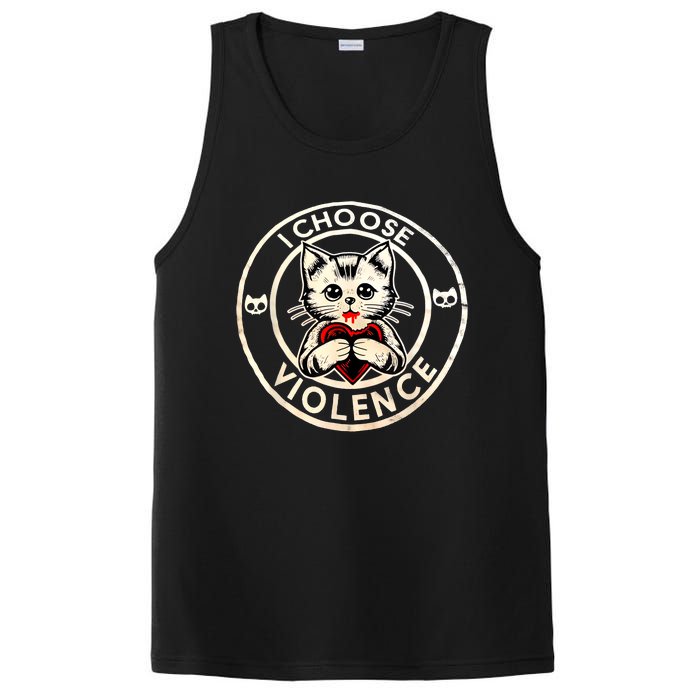 I Choose Violence Cat PosiCharge Competitor Tank