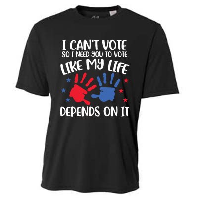 I Cant Vote But You Can Future Voter Cooling Performance Crew T-Shirt