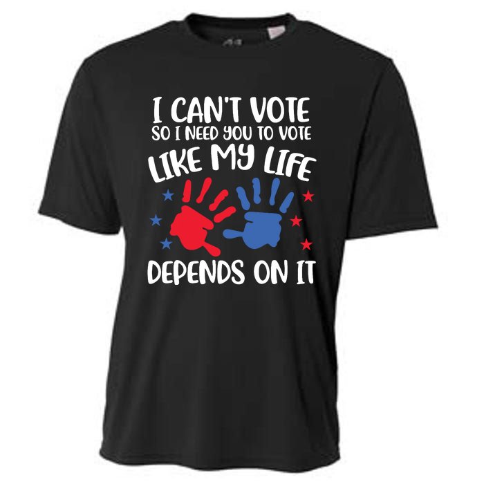 I Cant Vote But You Can Future Voter Cooling Performance Crew T-Shirt