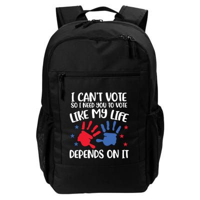 I Cant Vote But You Can Future Voter Daily Commute Backpack