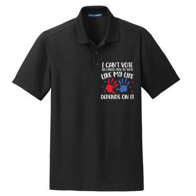 I Cant Vote But You Can Future Voter Dry Zone Grid Polo