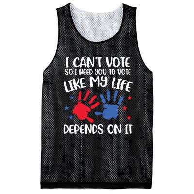 I Cant Vote But You Can Future Voter Mesh Reversible Basketball Jersey Tank