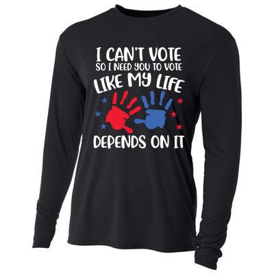 I Cant Vote But You Can Future Voter Cooling Performance Long Sleeve Crew