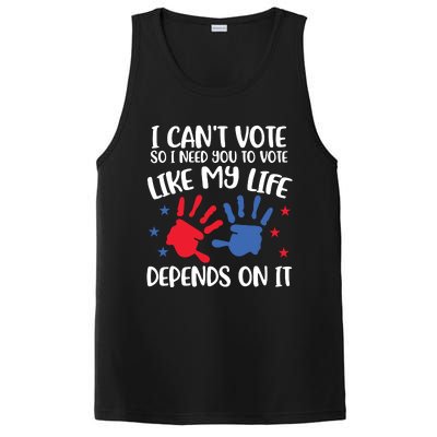 I Cant Vote But You Can Future Voter PosiCharge Competitor Tank