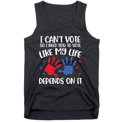 I Cant Vote But You Can Future Voter Tank Top