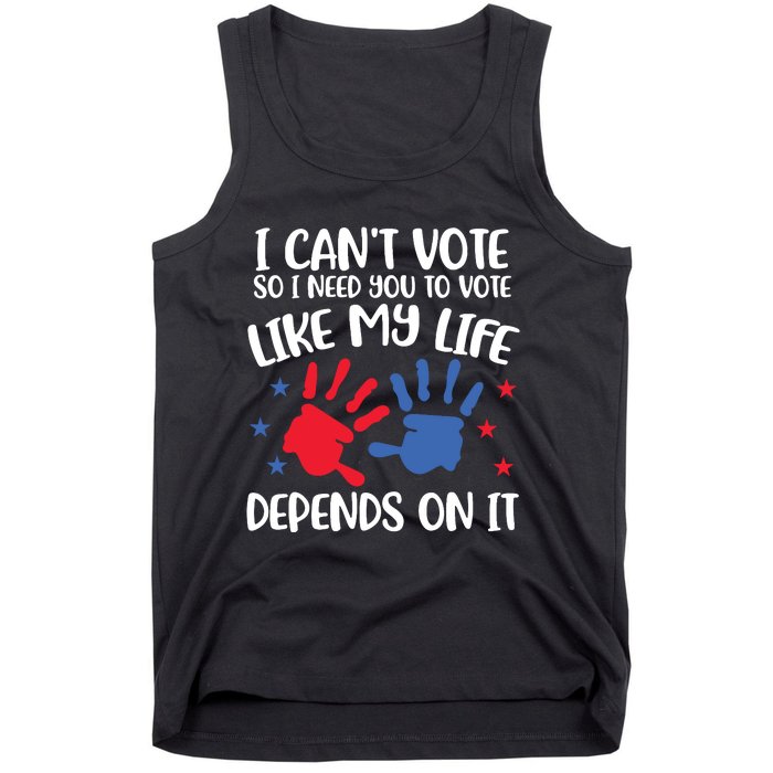 I Cant Vote But You Can Future Voter Tank Top