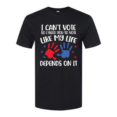 I Cant Vote But You Can Future Voter Softstyle CVC T-Shirt