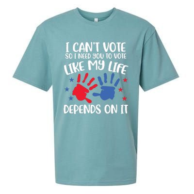 I Cant Vote But You Can Future Voter Sueded Cloud Jersey T-Shirt