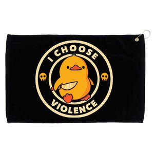 I CHOOSE VIOLENCE DUCK Grommeted Golf Towel