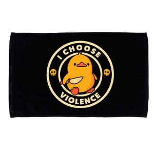 I CHOOSE VIOLENCE DUCK Microfiber Hand Towel