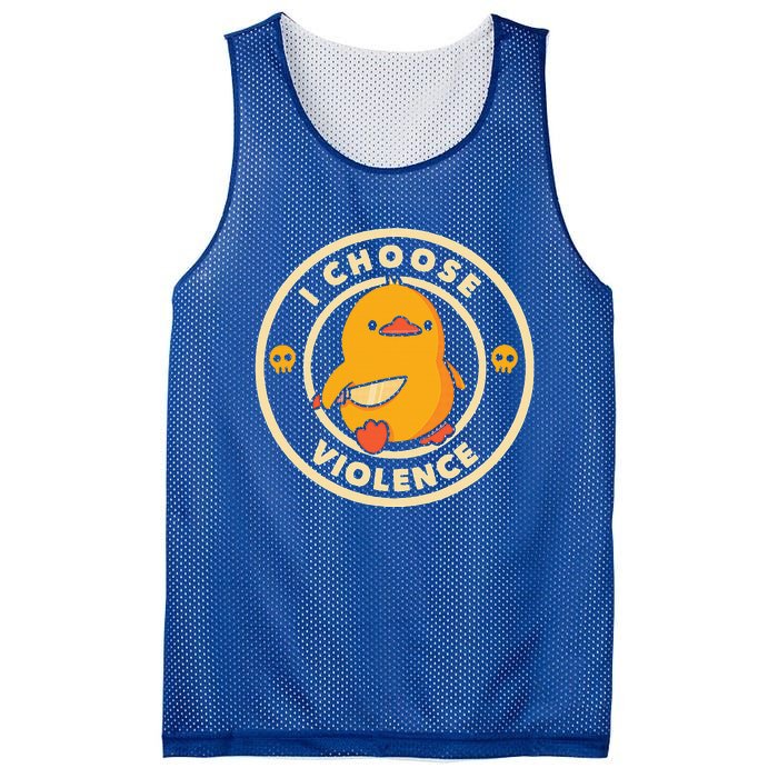 I CHOOSE VIOLENCE DUCK Mesh Reversible Basketball Jersey Tank